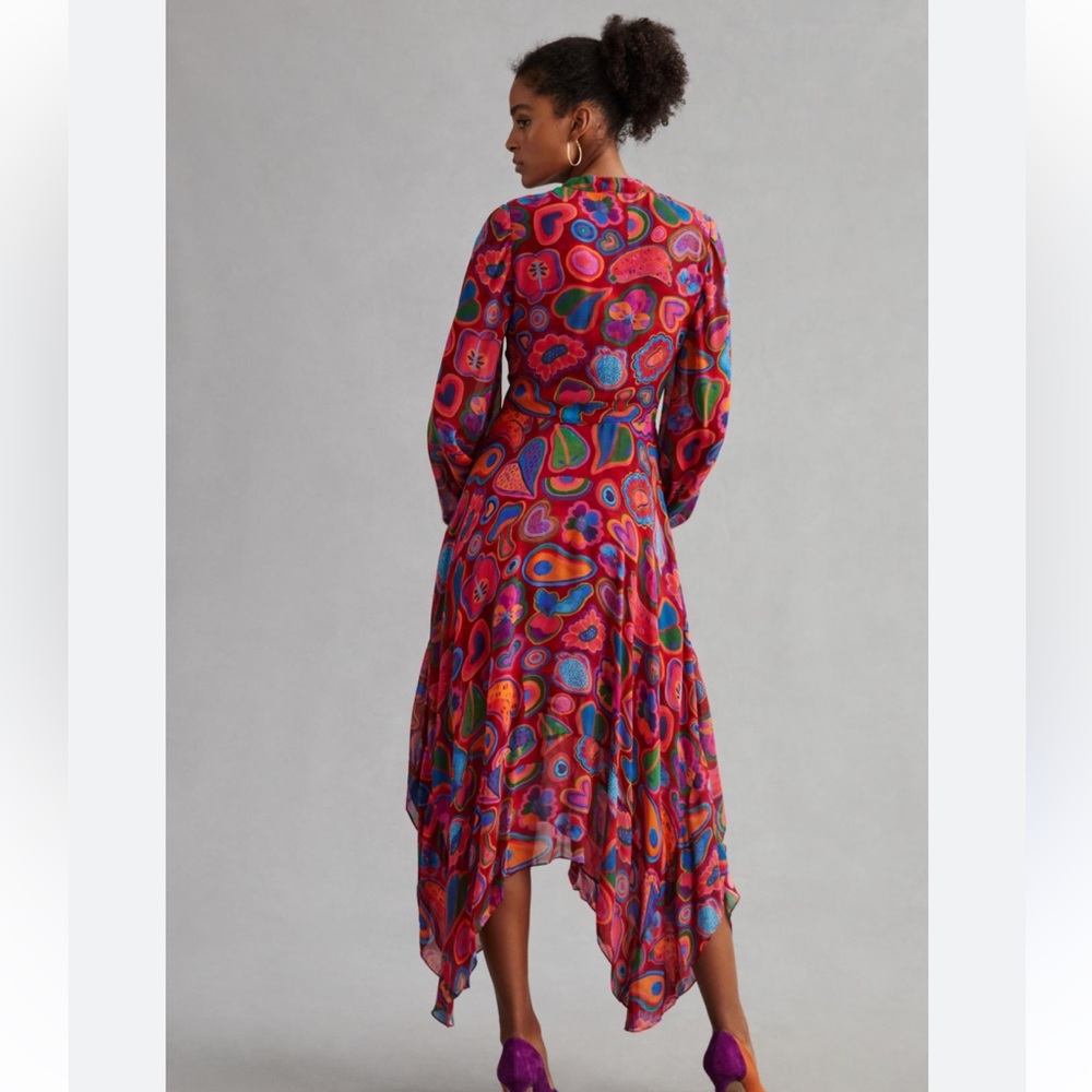 FARM Rio Multicolor Paisley Midi Dress - Red, Pink, Blue, Green, Orange - Picture 2 of 7